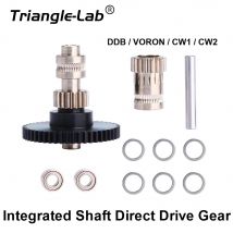 Trianglelab IDG GEAR KIT Integriertes Schaft-Direktantriebsrad aus gehärtetem Stahl mit Vernickelung für DDB Voron Cw1 Cw2 Extruder
