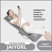 Elektrische Ganzkörpermassagematte mit Wärmevibrationsmassage, Nackenknetmassagegerät, Airbag, Rücken, Taille, Traktion, Massagematratze