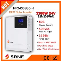 Srne 3300w Hybrid Solar Wechsel richter 220V mppt 80a 3300va reiner Sinus Wechsel richter netz unabhängiger Solar Wechsel richter 24V Batterie ladegerät
