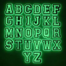Single Letter 1Pcs Luminous Alphabe Shoe Charms Button Accessories Shoe Decoration Wristband Kids X-mas Gifts