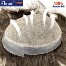 Peluca de hombre de doble capa australiana, prótesis de cabello masculino transpirable, cabello de PU de encaje, peluca de hombre, peluquín de cabello humano 100% para hombres