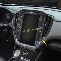 Per Subaru Crosstrek Impreza 2024 2025 Console centrale in fibra di carbonio Schermo di visualizzazione multimediale Copertura della presa d'aria Surround Trim