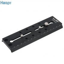Haoge 160mm Long Sliding Quick Release Plate For Manfrotto Rapid Connect Clamp Benro Sirui Fluid Video Head Tripod Ball Heads