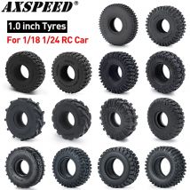 AXSPEED 4 szt. 1.0 "gumowe opony błoto opony do kół 50/54/58/62/64/65mm dla 1/18 1/24 Axial SCX24 TRX4M RC mikro samochód gąsienicowy