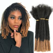 Ombre Braune Loc-Extensions Echthaar Peruanisches Echthaar Dreadlocks Loc-Extensions Kinky Straight Crochet Braids 60 Strähnen