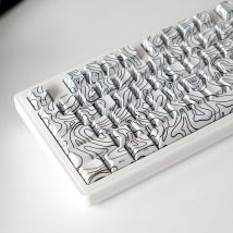 Topografico Stampa laterale PBT Keycap Retroilluminato 5 lati Dye-Sub Cherry Profile Key Cap per Cherry MX Gamer Tastiera meccanica