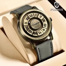 FOXBOX Gravitation Series Mode Quarz Magnetische Herrenuhr Kreative Scrolling Perlen Wasserdicht Casual Sportuhren für Herren + BOX