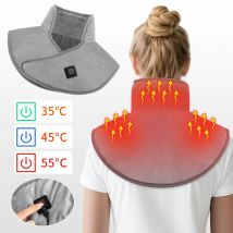 Electric Heating Shoulder Neck Pad Winter Soft Hot Compress Back Shawl Thermal Mat USB Heated Back Wrap Office Warmer Blanket