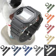 Resin Rubber Band Watch Case for Casio G-shock DW-5600 GW-M5610 GW-B5600 Men Protective Bezel Replace Bracelet Strap