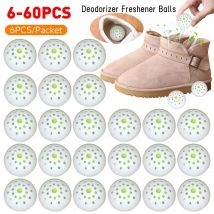 6-60 Stück Deodorant-Bälle für Schuhe, Jasmin-Duft-Lufterfrischer, Schuhe, Schuhschrank, Toilette, Desodorierung, langlebig, aromatisch