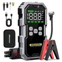 Avviatore di emergenza per auto con compressore d'aria Schermo LCD 21800mAh Caricatore booster portatile 6000A Potente dispositivo di avviamento per batteria per auto