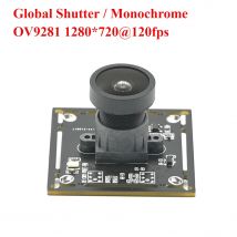 OV9281 120fps 720P Global Shutter USB-Kameramodul, einfarbig, Schwarz und Weiß, 1280x720, Bild mit schneller Erkennung