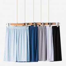 Eis Silk Kühlen Sommer Männer Nachtwäsche Shorts Sexy Unterwäsche Nachtwäsche Komfortable Elastische Lose Beiläufige Mann Schlaf Bottoms Homewear