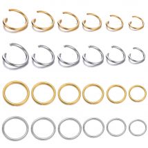 100-200 unids/lote de anillos abiertos de acero inoxidable, conectores de anillos divididos para hacer joyería DIY, suministros de accesorios al por mayor