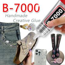 Colla B7000, colla per schermi di telefoni cellulari, adatta per gioielli, modelli di case, fiori secchi, cornici di legno, tessuti, cartone, materiali di lana, colla morbida creativa universale per