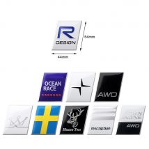 3D Aluminum Car Stickers Emblem Body Rear Trunk Tail Decal For Volvo S40 S60 S80L S90 XC40 XC60 XC90 V40 V50 V60 V70 V90 T6 AWD