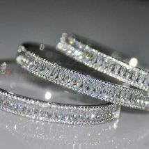 Iced Out Bling Square Cubic Zirconia CZ Inner 60MM Top Quality Sparking Fashion Women Bangle Bracelet