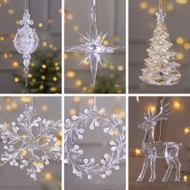 Schneeflocke Eiszapfen Tropfen Ornamente Kristall Weihnachts baum transparente Dekoration Anhänger Weihnachten Home Dekoration Navidad