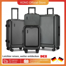 Custodia rigida Kono ABS + PC: bagaglio a mano con serratura TSA, 4 ruote Spinner e maniglia telescopica, misura cabina, valigia accendino