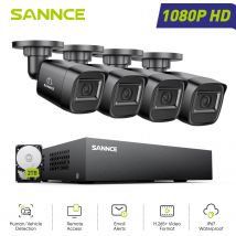 SANNCE 8CH 1080p Sistema di telecamere di sicurezza 5 in 1 CCTV DVR Registratore 4 pezzi Telecamere di sorveglianza cablate impermeabili per esterni/interni