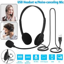 Call Center Clear Voice Office School PC Gaming con microfono cuffie per Computer cablate USB controllo del Volume riduzione del rumore