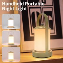 LED Kreative Tragbare Nachtlicht USB Aufladbare Touch Schalter Dimmbare Drahtlose Tisch Lampe Im Freien Hängen Metall Tisch Lampe