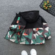 Jungen Kapuzen jacken Frühling Herbst Kinder Reiß verschluss dünne Wind jacke Mantel Casual Print Stanzen Oberbekleidung Kinder kleidung 2-8 Jahre
