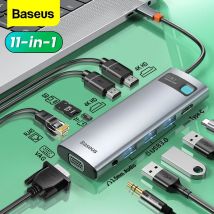 Baseus USB Typ C HUB USB C zu HDMI-kompatibel RJ45 SD Reader PD 100W Ladegerät USB 3,0 HUB für MacBook Pro Dock Station Splitter