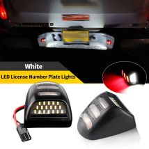 2PCS For Chevy Suburban GMC Sierra Yukon XL 1500 2500 3500 HD Tahoe LED Car Rear Number Light License Plate Lamp White 6000K