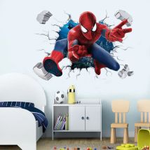 Spiderman Super Captain America Hulk Heroes Naklejki ścienne do pokoju dziecięcego Sypialnia PVC