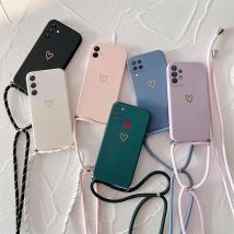 Crossbody Lanyard Silikon Telefon Fall Für Samsung Galaxy A21S A05 A20 A30 A50 A20S A11 A42 A70 A13 A23 A14 A34 A54 A24 A12 Abdeckung