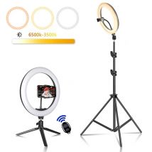 Tragbare LED-Selfie-Ringleuchte für Fotografie, Füllbeleuchtung, Fernlampe mit verstellbarem Stativ und Telefonständer für Tik Tok Video Live