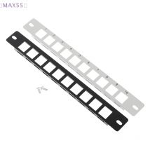 【MAX-55】Netzwerk 10-Port 1U leeres leeres Patchpanel für standardmäßige Keystone-Netzwerkkabelmanagement zur Rackmontage