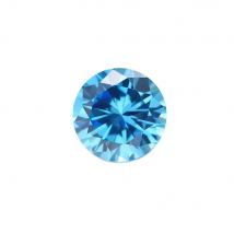 Aquamarine Round Faceted Gemstone Brilliant Cut Aquamarine Gem Multiple Sizes to Choose
