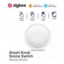 Tuya Zigbee Smart Knob Scene Switch Wireless Scene Button Rotatable Dimmer Switch On Off Controller For Tuya Devices Automation