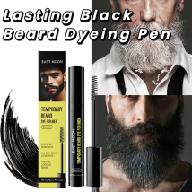 Tintura per barba nera naturale per uomo Riempitore per baffi maschili Impermeabile modellante portatile Pernmanent Colorazione Penne per tintura per barba 12ml