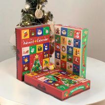 24 Tage DIY lustige Weihnachten Glücksbonbons Schokolade Guess 5/10 Stück Papierbox süße Verpackung Geschenke Party Dekoration