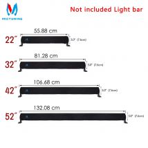 MICTUNING 22" 32'' 42'' 52'' Auto Universal Fitment Nylon Cover Straight Curved LED Light Bar Premium Protective Gear Sleeve Bag