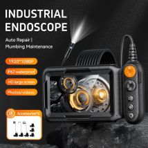 Telecamera per endoscopio industriale 5 ''IPS grande schermo 1080P 8.5mm telecamera per endoscopia automobilistica cavo rigido per tubo motore per auto 2000mAh