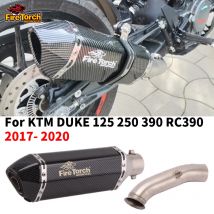 Slip auf Für KTM DUKE 125 250 390 RC390 2017 18 2019 2020 51mm Motorrad Auspuff System Schalldämpfer Flucht geändert Mittleren Link Rohr