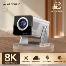 Magcubic 8K unterstützt HD 1080P 1000ANSI X7 Projektor mit 5W Lautsprecher Android 14 WiFi6 BT5.4 Outdoor-Video-Heimkino-Projektor