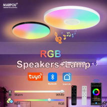 RGB Inteligentna lampa sufitowa LED z głośnikiem 30W 36W Odtwarzanie muzyki TUYA APP Bluetooth WIFI Wystrój domu Sypialnia Pokój dzienny