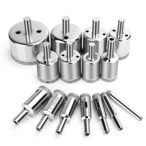 15-teiliges Diamantbohrer-Set für Keramik, Diamant-Lochsäge, Bohrer-Set, Premium-Glasbohrer für Flaschen, Töpfe, Marmor, 6–50 mm