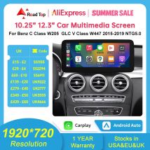Linux Schermo Multimediale Wireless CarPlay Android Auto per Mercedes-Benz W205 W176 GLC ACV Classe W447 CLA GLA 2015-2018 NTG5.0