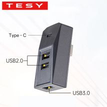 TESY Glovebox USB-Hub für Tesla Model YL Y Juniper Launch Model 3 Highland Typ-C Splitter Dockingstation Datenübertragung