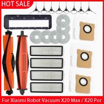 Per Xiaomi Robot Aspirapolvere X20 Max / D109GL Parti di Accessori Spazzola Principale Spazzola Laterale Filtro Hepa Mop Panno Sacchetto per la Polvere di Ricambio
