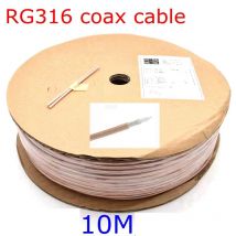 10meter RG-316 RG316 Coax Kabel Weiß/Schwarz/Braun Draht Weiß/Schwarz/Braun 50Ohm Niedrigen Verlust 30ft Crimp Stecker Schnelle Verschiffen Messing