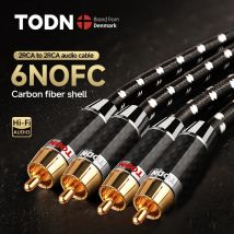 TODN 1 paio di cavi rca 6N OFC hifi da 2rca a 2rca cavi audio di fascia alta per amplificatore DAC DAP maschio a maschio TV mixer stereo per auto