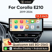 Ainavi 12.3 Calowy Radio Samochodowe 2K do Toyota Corolla 2019 2020 2021 2022 2023 2024 2025 2026 E210 Bezprzewodowy Carplay Android Auto 4G Odtwarzacz Multimedialny Samochodowy DSP Radio Samochodowe