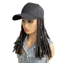 Bchr Hut Dreadlocks Perücken für afrikanische schwarze Frauen täglich synthetische geflochtene Haare Baseball Cap Dread Locks Perücke